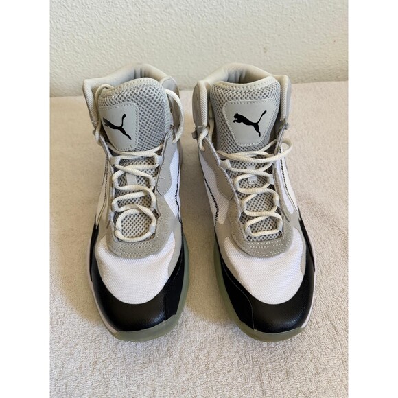 PUMA Mens Playmaker Pro Mid Basketball Sneakers White Black Shoes Size 11 main image 13